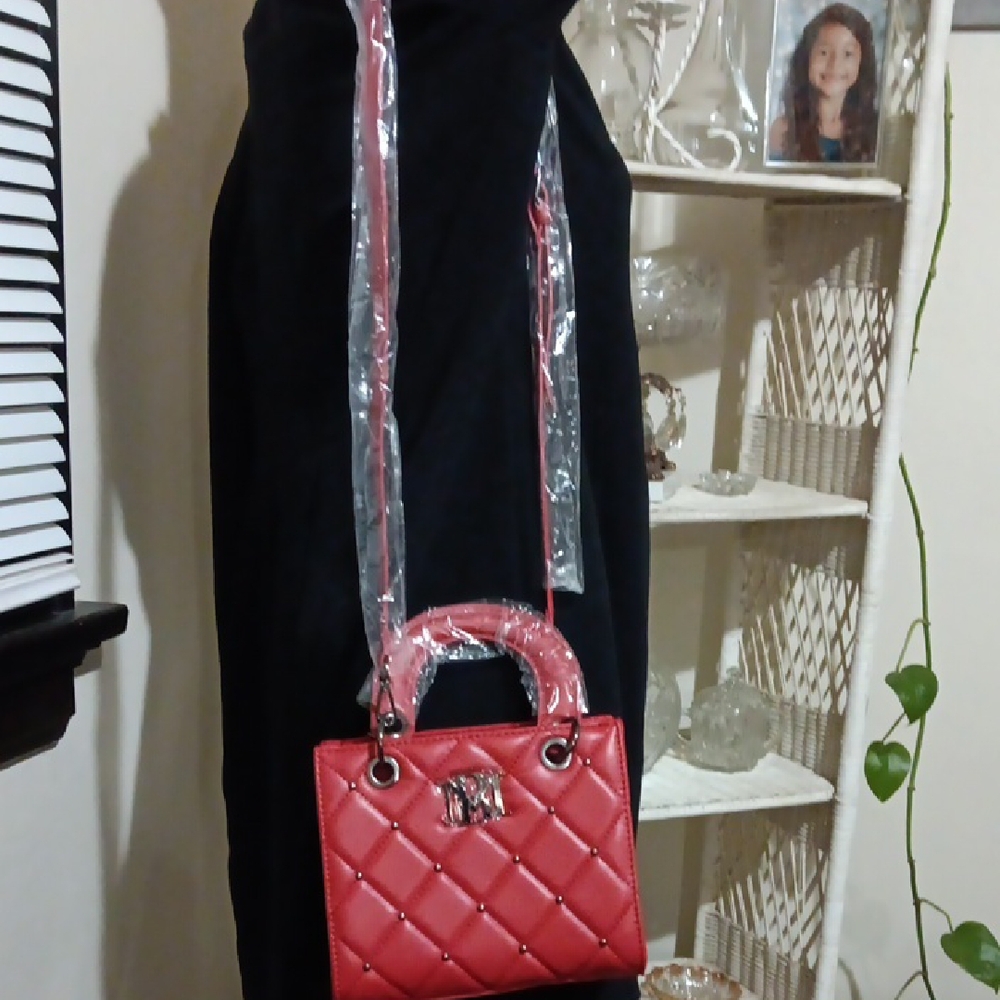 Badgley Mischka Cherry Red Quilted Tote